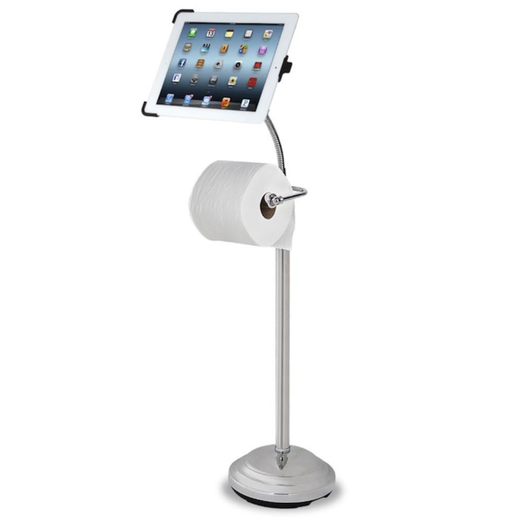 The iPad Commode Caddy