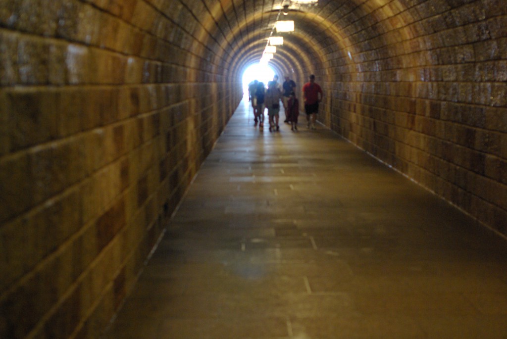 Tunnel to the elevator who took you up the last 124 meters