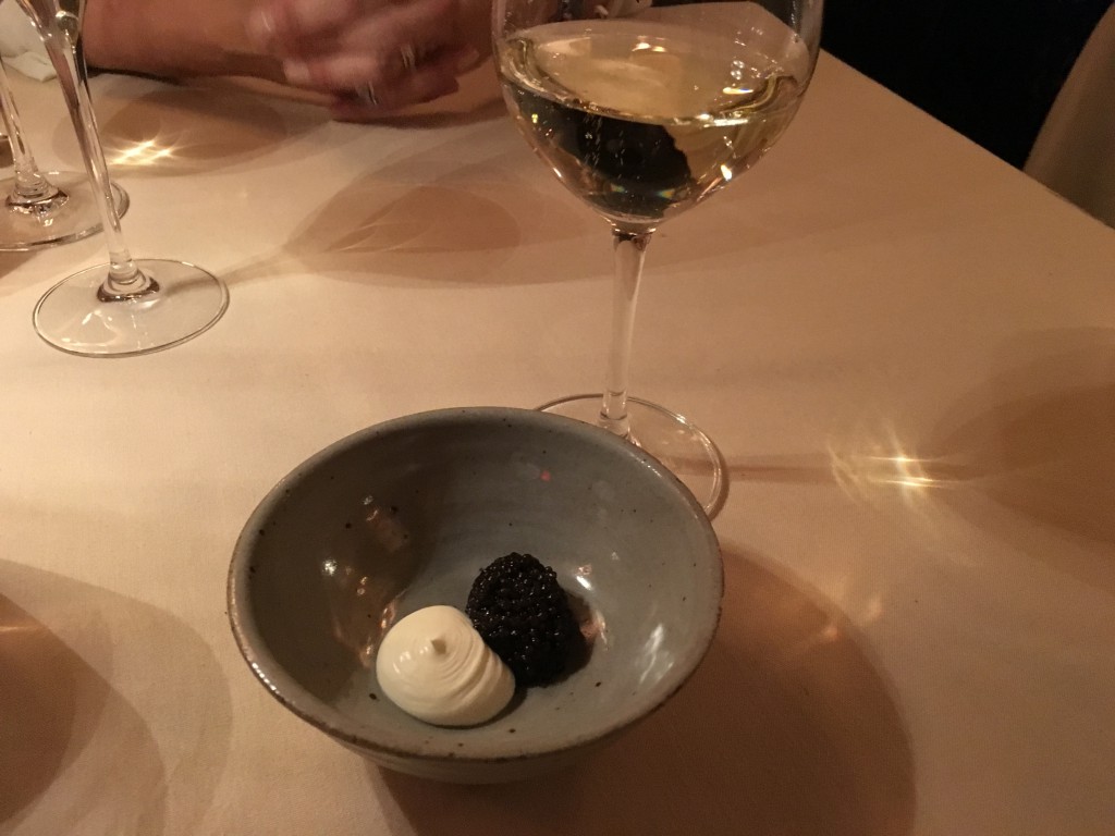 At midnight we got champagne and later as we asked, we got caviar